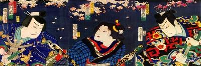 Lady Samurai with Umbrella-Kunichika toyohara-Framed Giclee Print