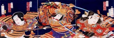 The Most Dashing Men of Tokyo Series: the Actor Ichikawa Sadanji-Kunichika toyohara-Framed Giclee Print