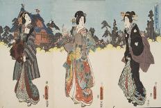 Scene from Genji Monogatari (Tale of Genji) by Murasaki Shibuku (B. 978) C. 1860 (Colour Woodblock-Kunisada Utagawa-Giclee Print