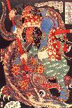 Miyamoto Musashi Killing a Giant Nue-Kuniyoshi Utagawa-Giclee Print