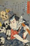 Mitsukini Defying the Skeleton Spectre, circa 1845-Kuniyoshi Utagawa-Giclee Print