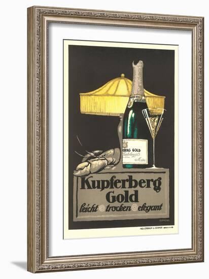 Kupferberg Champagne Ad-null-Framed Art Print