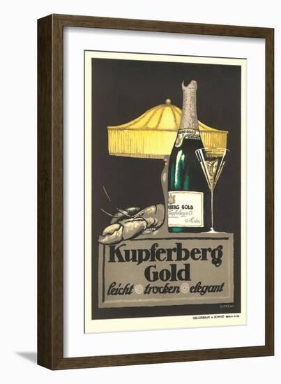 Kupferberg Champagne Ad-null-Framed Art Print