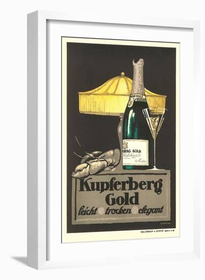 Kupferberg Champagne Ad-null-Framed Art Print