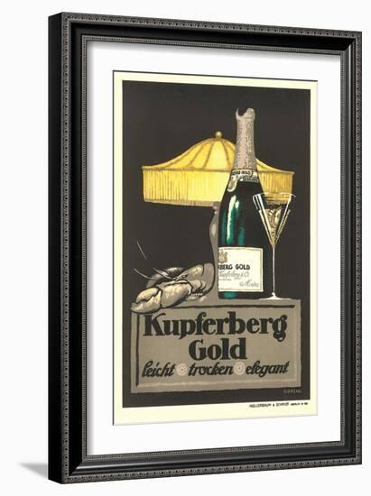 Kupferberg Champagne Ad-null-Framed Art Print