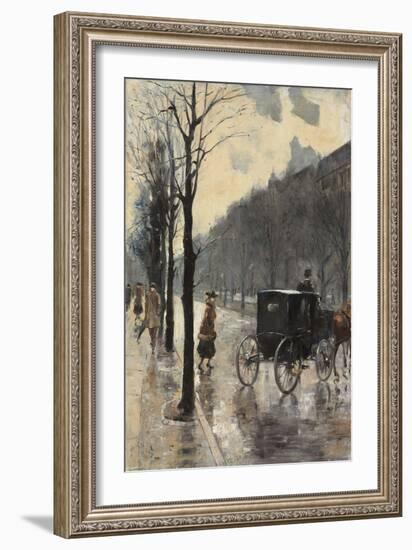 Kurfurstendamm Boulevard, 1910 (Oil on Canvas)-Lesser Ury-Framed Giclee Print