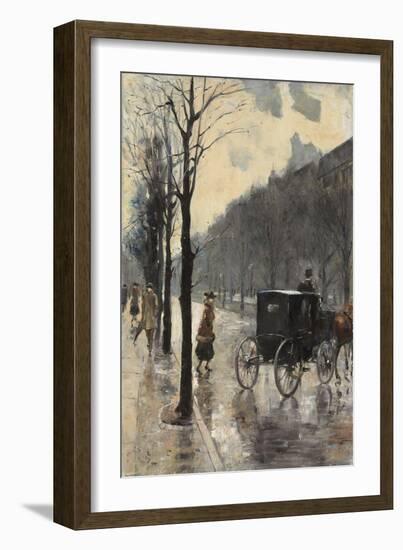 Kurfurstendamm Boulevard, 1910 (Oil on Canvas)-Lesser Ury-Framed Giclee Print