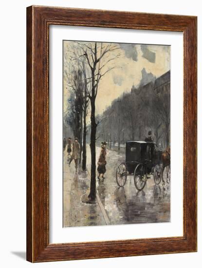 Kurfurstendamm Boulevard, 1910 (Oil on Canvas)-Lesser Ury-Framed Giclee Print