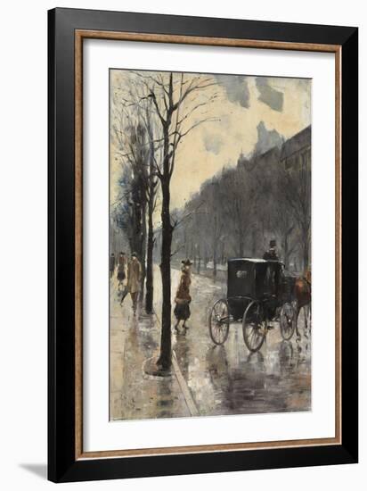 Kurfurstendamm Boulevard, 1910 (Oil on Canvas)-Lesser Ury-Framed Giclee Print