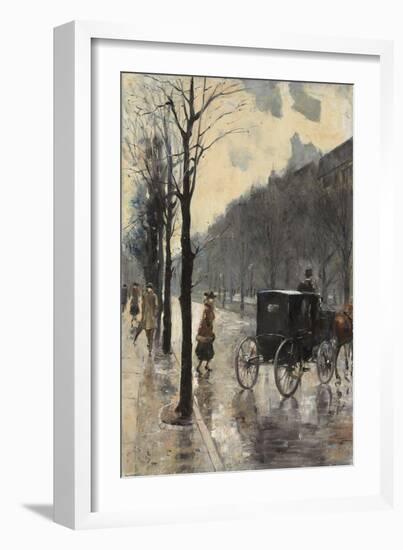 Kurfurstendamm Boulevard, 1910 (Oil on Canvas)-Lesser Ury-Framed Giclee Print