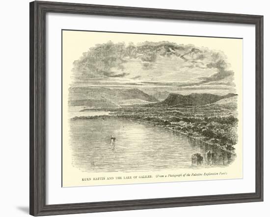 Kurn Hattin and the Lake of Galilee-null-Framed Giclee Print