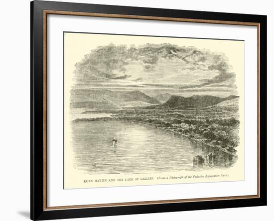 Kurn Hattin and the Lake of Galilee-null-Framed Giclee Print