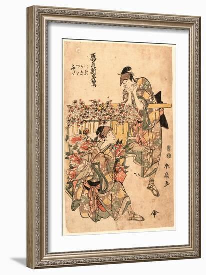 Kuruwa No Hana Shin Modorikago-Katsukawa Shunsen-Framed Giclee Print