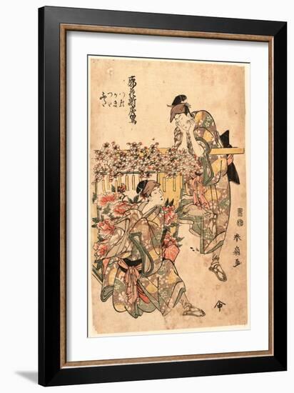 Kuruwa No Hana Shin Modorikago-Katsukawa Shunsen-Framed Giclee Print