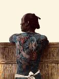 Tattooed Japanese Betto-Groom, C.1880 (Hand Coloured Albumen Print)-Kusakabe Kimbei-Giclee Print