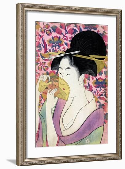 Kushi (Comb)-Kitagawa Utamaro-Framed Giclee Print