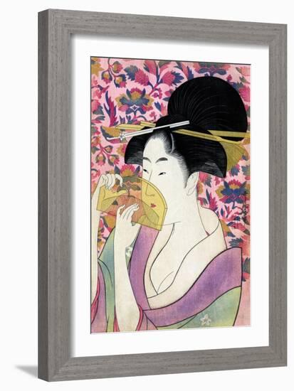 Kushi (Comb)-Kitagawa Utamaro-Framed Giclee Print