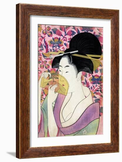 Kushi (Comb)-Kitagawa Utamaro-Framed Giclee Print