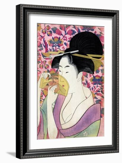Kushi (Comb)-Kitagawa Utamaro-Framed Giclee Print