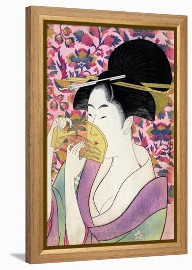 Kushi (Comb)-Kitagawa Utamaro-Framed Premier Image Canvas