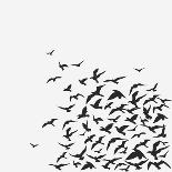 A Birds' Flock-kusuriuri-Mounted Art Print