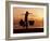 Kuta Beach, Local Vendor, Sunset, Bali, Indonesia-Steve Vidler-Framed Photographic Print