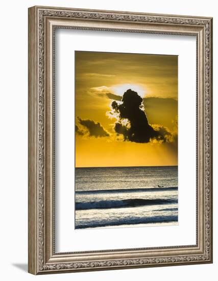 Kuta, Sundown with Clouds at the Kuta Beach-Christoph Mohr-Framed Photographic Print