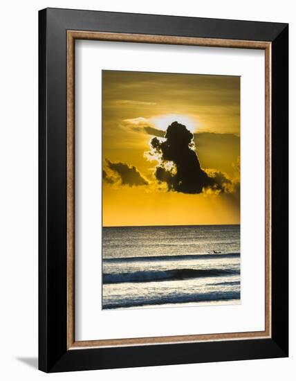 Kuta, Sundown with Clouds at the Kuta Beach-Christoph Mohr-Framed Photographic Print