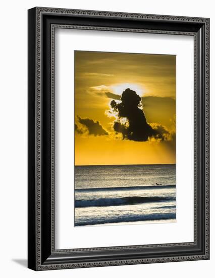 Kuta, Sundown with Clouds at the Kuta Beach-Christoph Mohr-Framed Photographic Print