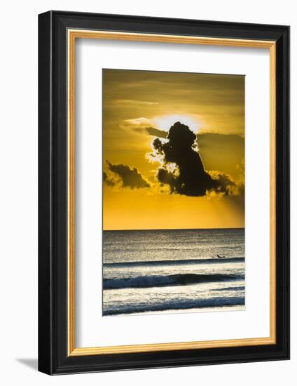 Kuta, Sundown with Clouds at the Kuta Beach-Christoph Mohr-Framed Photographic Print