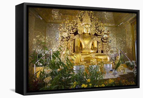 Kuthodaw Pagoda in Mandalay, Myanmar.-Michele Niles-Framed Premier Image Canvas