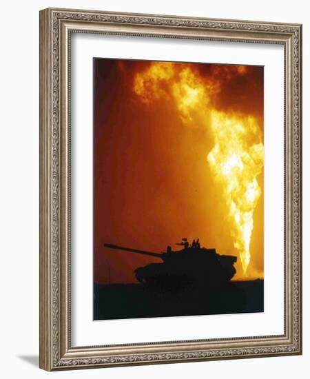 Kuwait Burning Oil Well-Roberto Borea-Framed Photographic Print