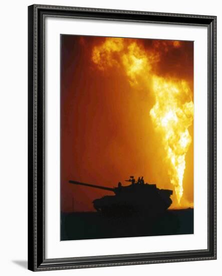 Kuwait Burning Oil Well-Roberto Borea-Framed Photographic Print