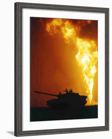 Kuwait Burning Oil Well-Roberto Borea-Framed Photographic Print