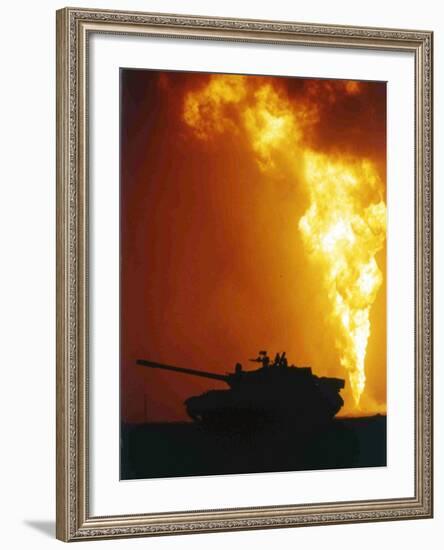 Kuwait Burning Oil Well-Roberto Borea-Framed Photographic Print