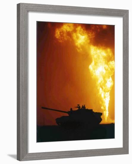 Kuwait Burning Oil Well-Roberto Borea-Framed Photographic Print