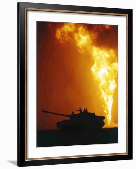 Kuwait Burning Oil Well-Roberto Borea-Framed Photographic Print