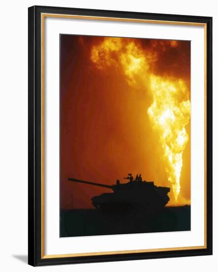 Kuwait Burning Oil Well-Roberto Borea-Framed Photographic Print