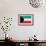 Kuwait Flag Design with Wood Patterning - Flags of the World Series-Philippe Hugonnard-Framed Art Print displayed on a wall