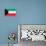 Kuwait Flag Design with Wood Patterning - Flags of the World Series-Philippe Hugonnard-Framed Stretched Canvas displayed on a wall