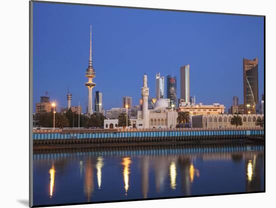Kuwait, Kuwait City, City Skyline Reflecting in  Harbour-Jane Sweeney-Mounted Photographic Print