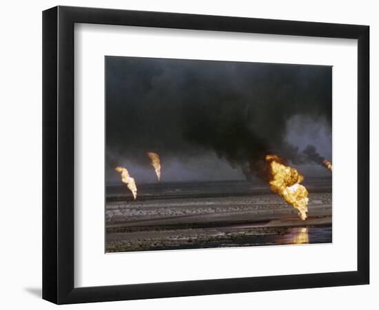 Kuwait Oil Fire-null-Framed Photographic Print