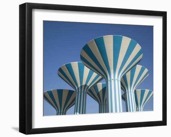 Kuwaiti Water Towers, Sideeq, Kuwait-Walter Bibikow-Framed Photographic Print