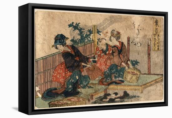 Kuwana-Katsushika Hokusai-Framed Premier Image Canvas