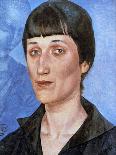 Portrait of Anna Akhmatova, 1922-Kuz'ma Petrov-Vodkin-Giclee Print