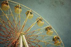 Aged Vintage Photo of Carnival Ferris Wheel with Toned F/X-Kuzma-Photographic Print