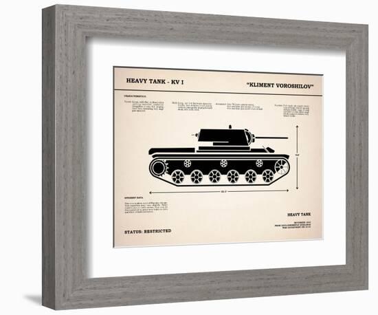 KV1 Heavy Tank-Mark Rogan-Framed Premium Giclee Print