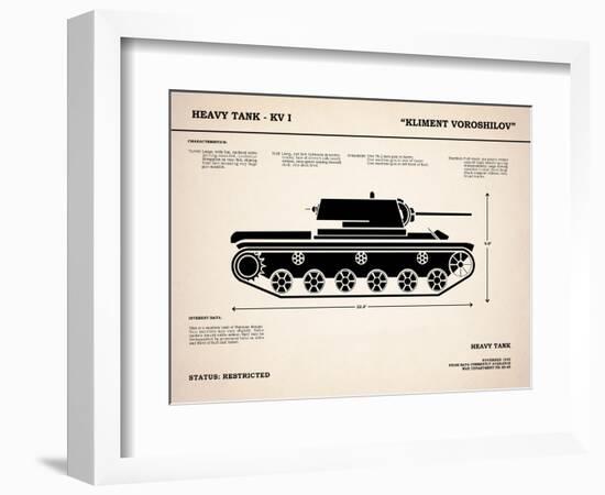 KV1 Heavy Tank-Mark Rogan-Framed Premium Giclee Print