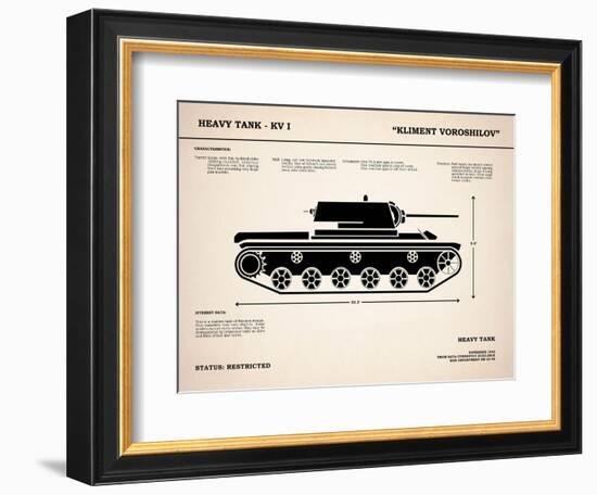KV1 Heavy Tank-Mark Rogan-Framed Premium Giclee Print