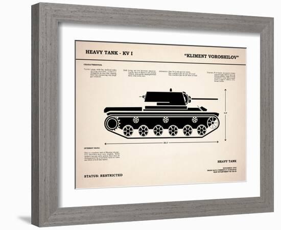 KV1 Heavy Tank-Mark Rogan-Framed Art Print